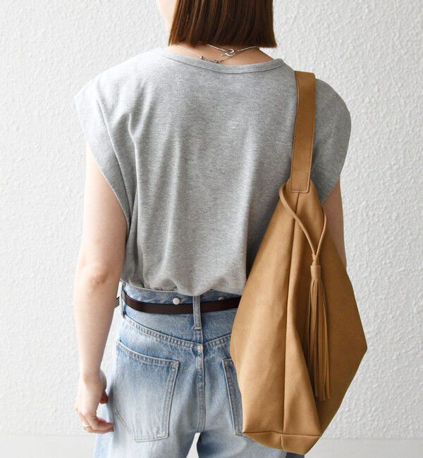 SHIPS any「SHIPS any:〈接触冷感/汗染み防止加工/洗濯機可能〉タック フレア ノースリーブ TEE」|Tシャツ・カットソー|