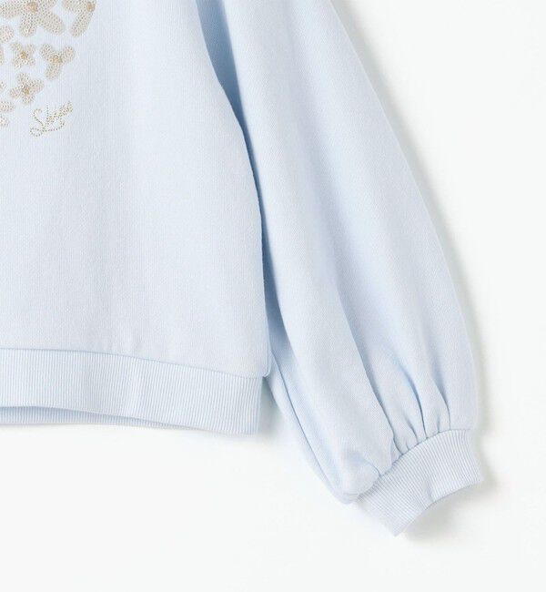 SHIPS KIDS「SHIPS KIDS:80～90cm /スパンコールフラワー ハート スウェット」|スウェット・ジャージ|