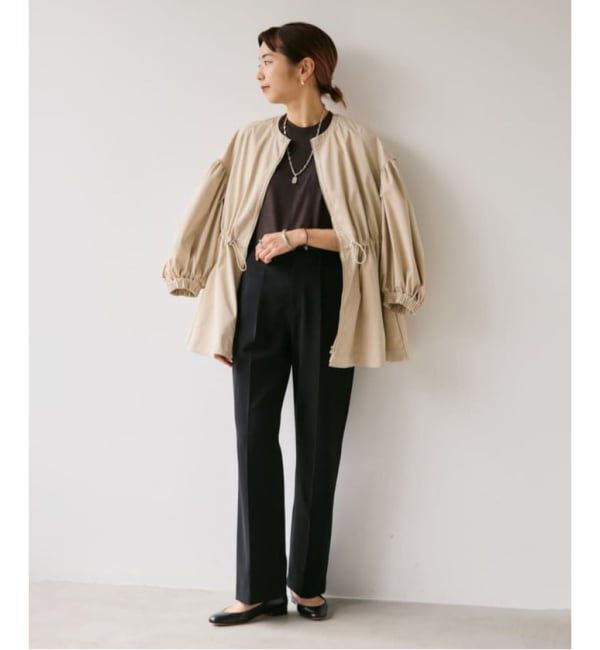 VERMEIL par iena「《追加3》ダブルクロスストレッチパンツ」|スラックス|