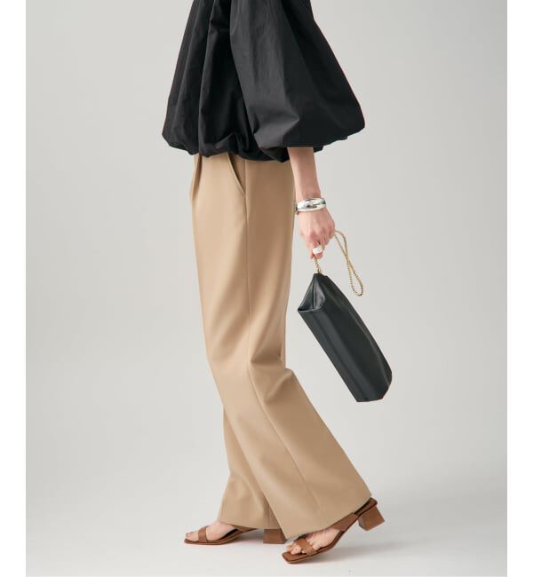 VERMEIL par iena「《追加3》ダブルクロスストレッチパンツ」|スラックス|