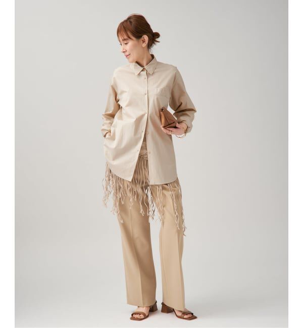 VERMEIL par iena「《追加3》ダブルクロスストレッチパンツ」|スラックス|