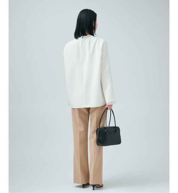VERMEIL par iena「《追加3》ダブルクロスストレッチパンツ」|スラックス|