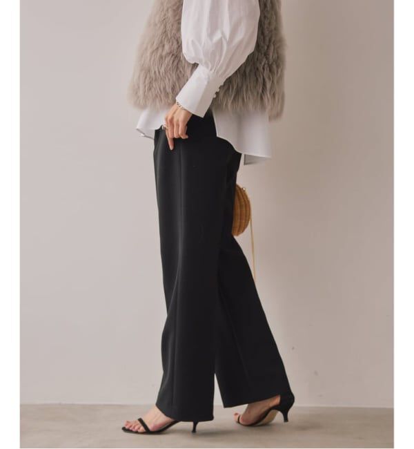 VERMEIL par iena「《追加3》ダブルクロスストレッチパンツ」|スラックス|