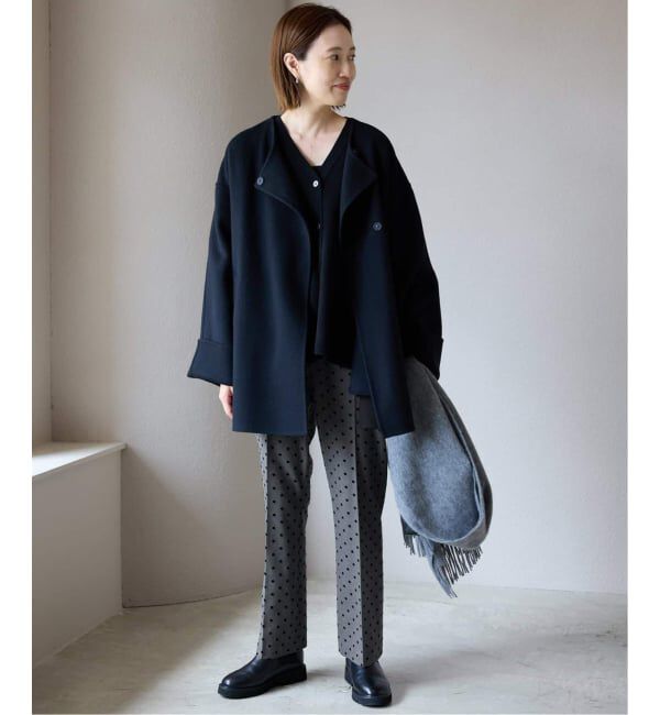 SLOBE IENA「《吸湿発熱/追加》CIRCULATE WARM スティックパンツ」|スラックス|
