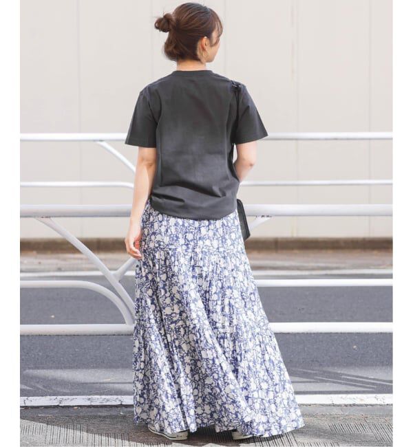 JOURNAL STANDARD relume「《WEB限定追加 / 新色》コットンボイルクリンクルティアードスカート（柄）」|スカート|