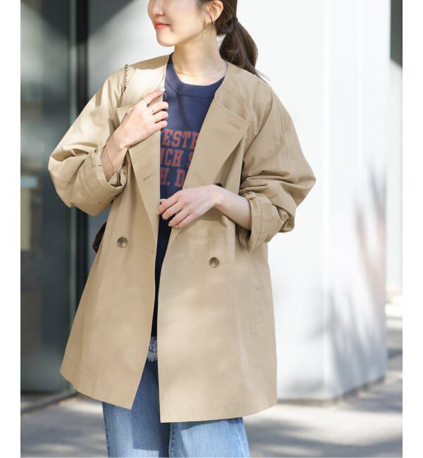 JOURNAL STANDARD relume「［洗濯機洗い可］ノーカラートレンチコート」|トレンチコート|