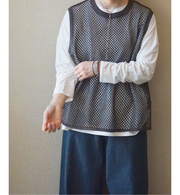 journal standard luxe「メッシュアミ ベスト」|ベスト・ジレ|グレー