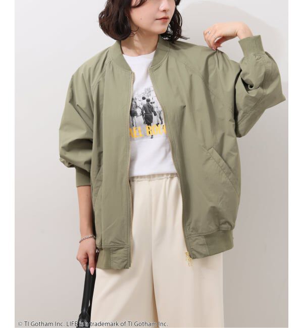 JOURNAL STANDARD relume「《追加》［手洗い可］ウォッシャブルナイロンダブルジップMA-1」|ブルゾン・スタジャン|