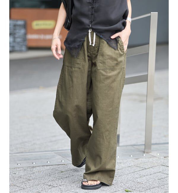 JOURNAL STANDARD「コットンリネン EASY Utility パンツ」|その他|カーキ