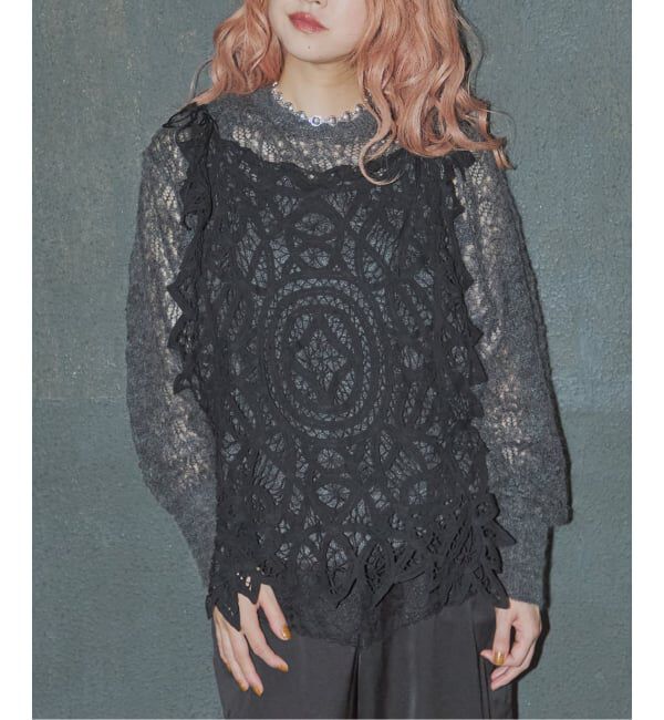 JOURNAL STANDARD「《予約》【SALLY VINTAGE &times; JOURNAL STANDARD】SALLY TAPE LACE BL」|シャツ・ブラウス|ブラック