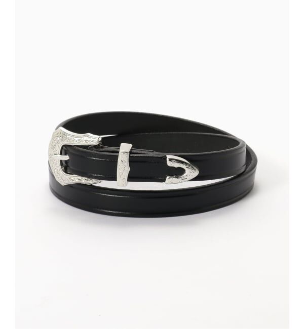 JOURNAL STANDARD「TORY LEATHER / トリーレザー 3/4 NARROW WESTERN BELT」|ベルト|ブラック