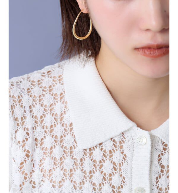 Spick and Span「《WEB限定》【SAMH by LILAS】ウェーブフープピアスK18GP（両耳）」|ピアス|