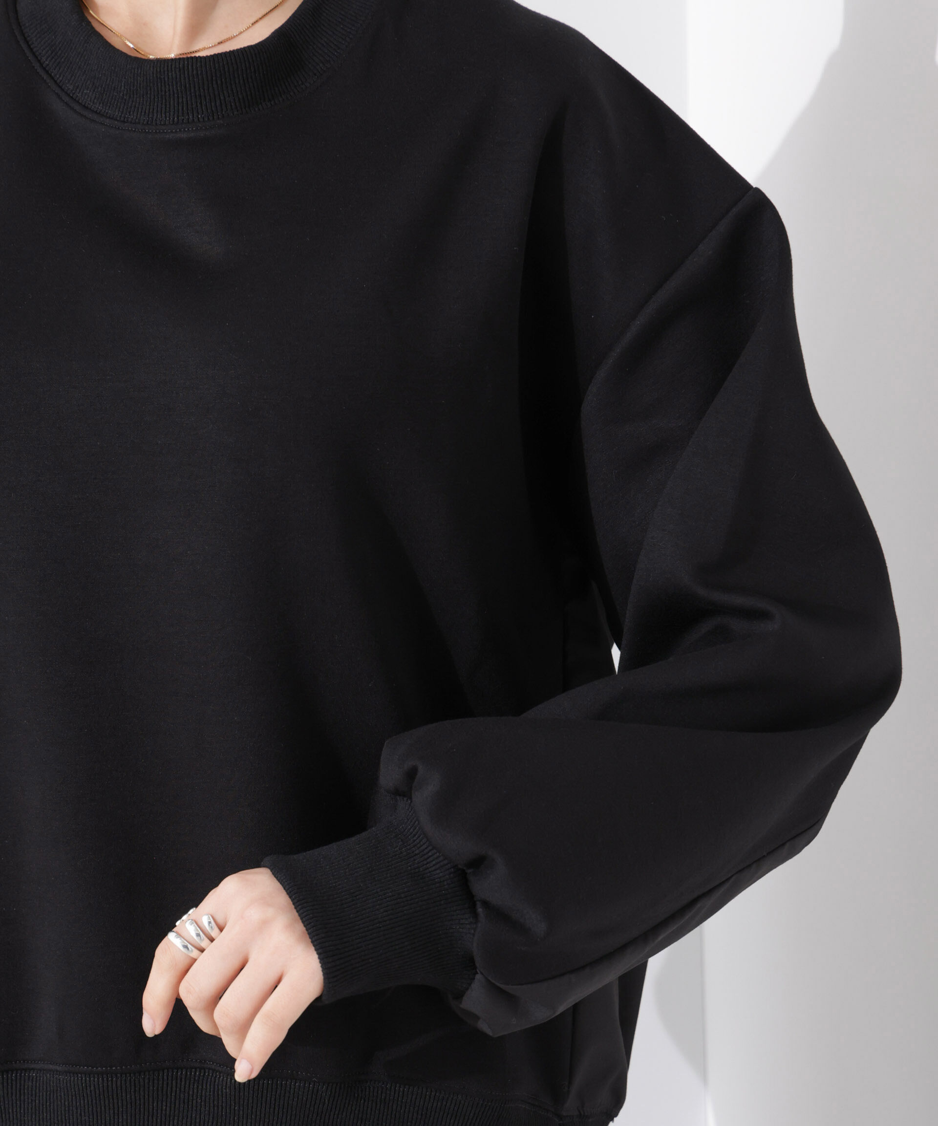 NANO universe「布帛コンビポンチカットトップス」|Tシャツ・カットソー|