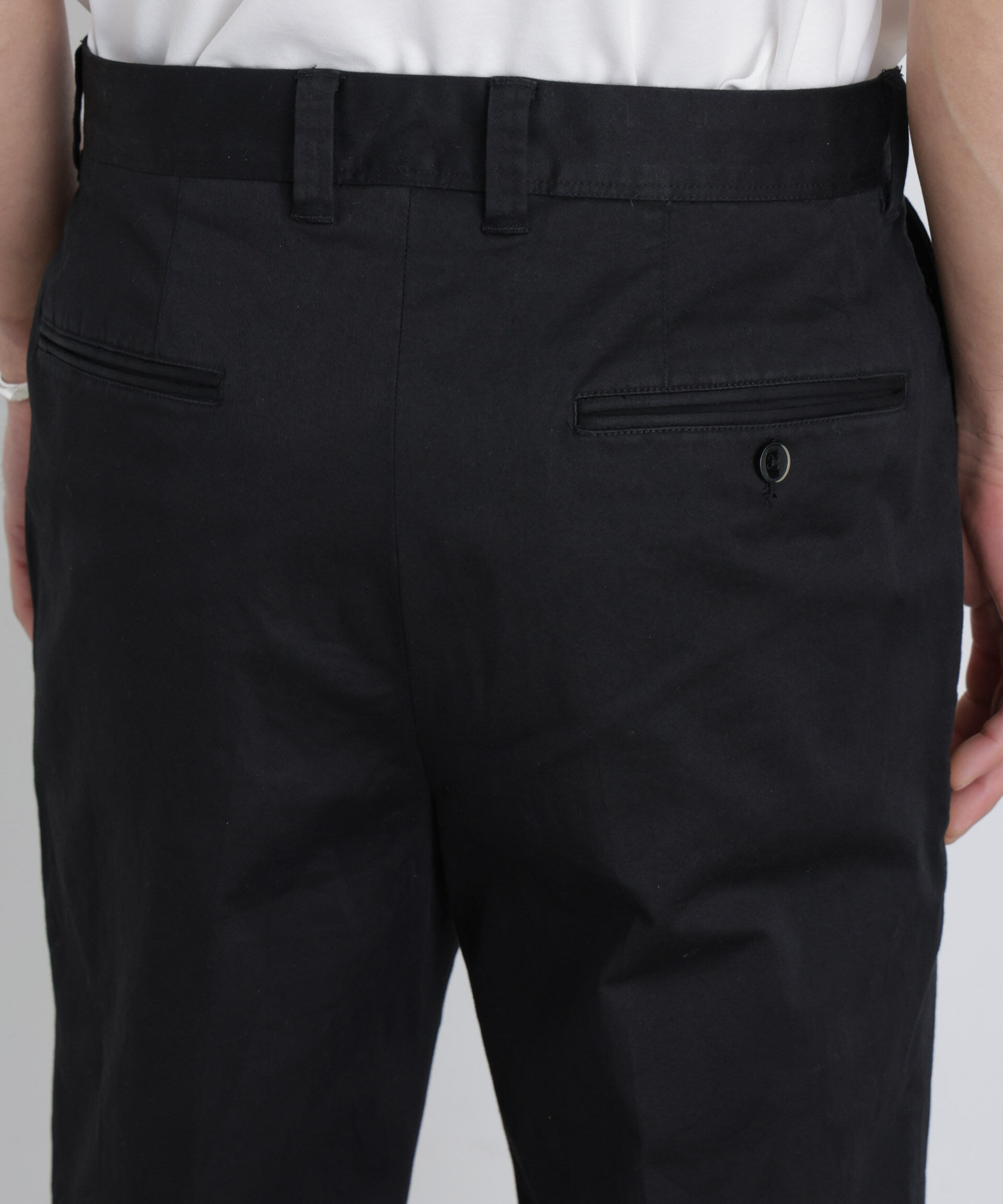 NANO universe「NewOnTrousers フェードサテンSlim テーパー」|チノ|