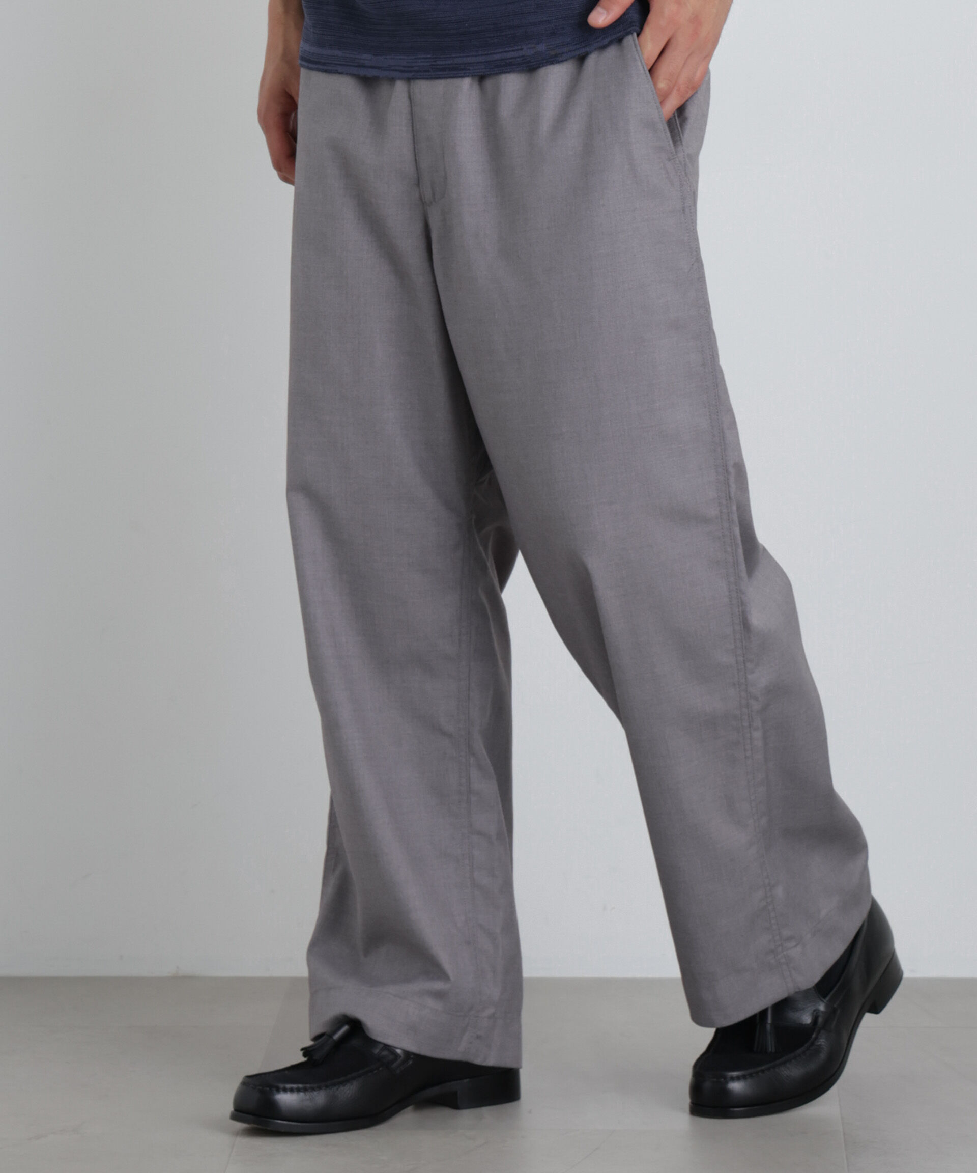 NANO universe「Dickies/別注 Wide Easy Pants」|チノ|グレー