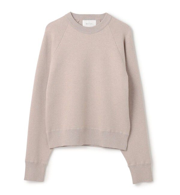 BEIGE,「【洗える・Precious掲載】TAFT / コットンカシミヤスウェットニットトップス」|ニット・セーター|
