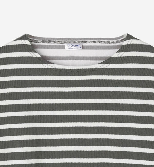 ORCIVAL「ORCIVAL | ハーレクイン コットンロード クルーネック フレンチバスクTシャツ MEN」|Tシャツ・カットソー|