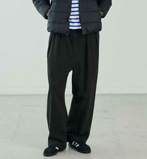 ORCIVAL「ORCIVAL | コットンナイロン ワイドイージーパンツ MEN」|チノ|BLACK