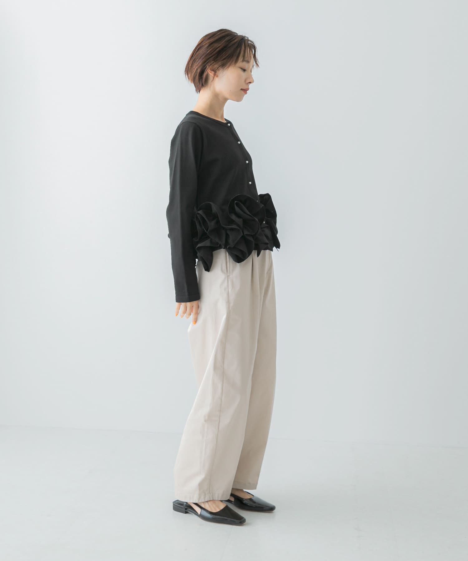 URBAN RESEARCH ROSSO「Mewl　ペタルフリルカーディガン」|カーディガン|