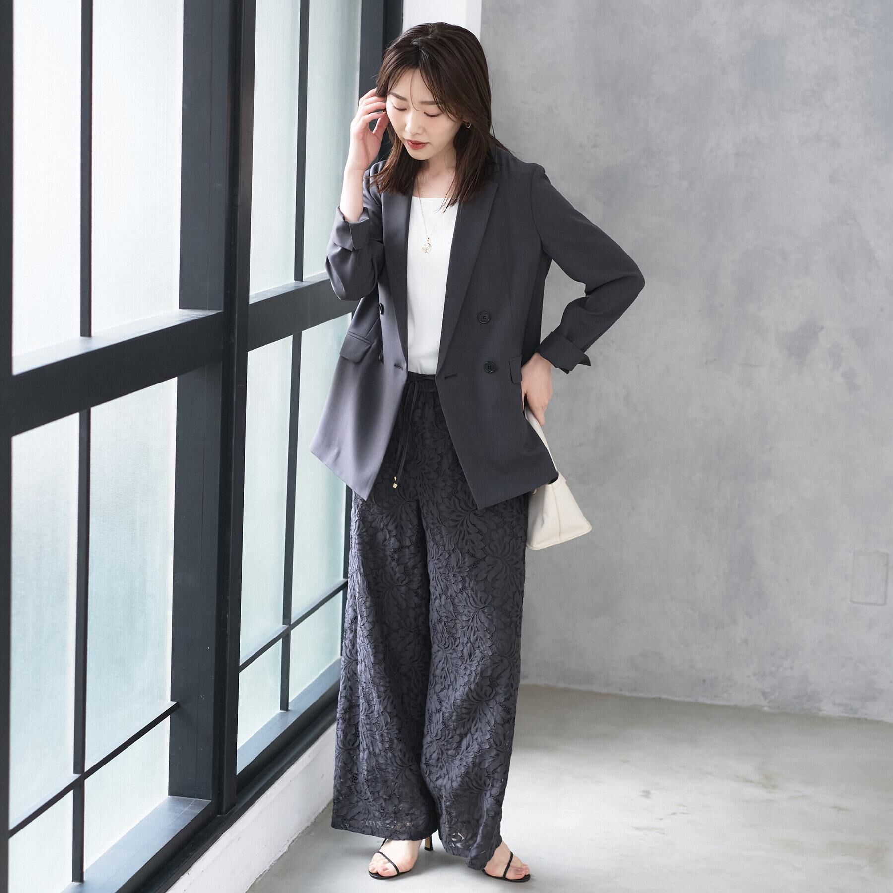 UNTITLED「【新色追加/セットアップ可】エアリー ダブルブレストジャケット」|テーラードジャケット|