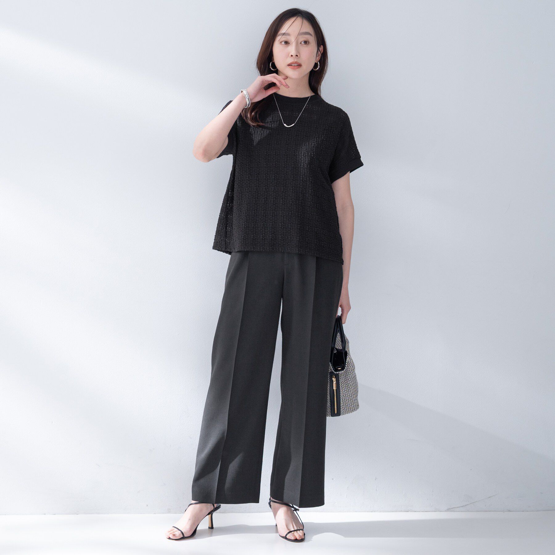 UNTITLED「【洗える／シアー】ミニヨンレースプルオーバー」|Tシャツ・カットソー|