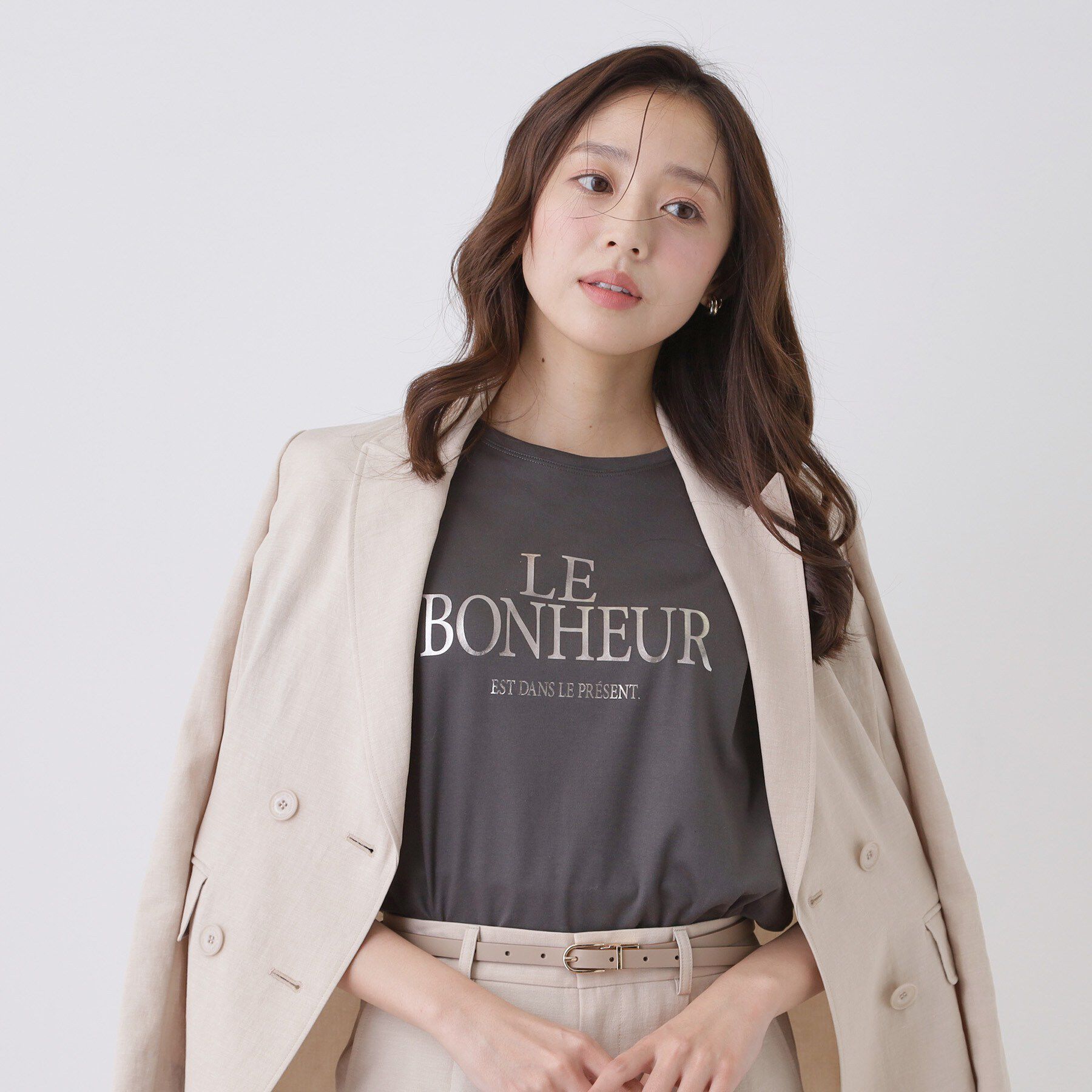 COUP DE CHANCE「【手洗い可／日本製】半袖ロゴTシャツ」|Tシャツ・カットソー|