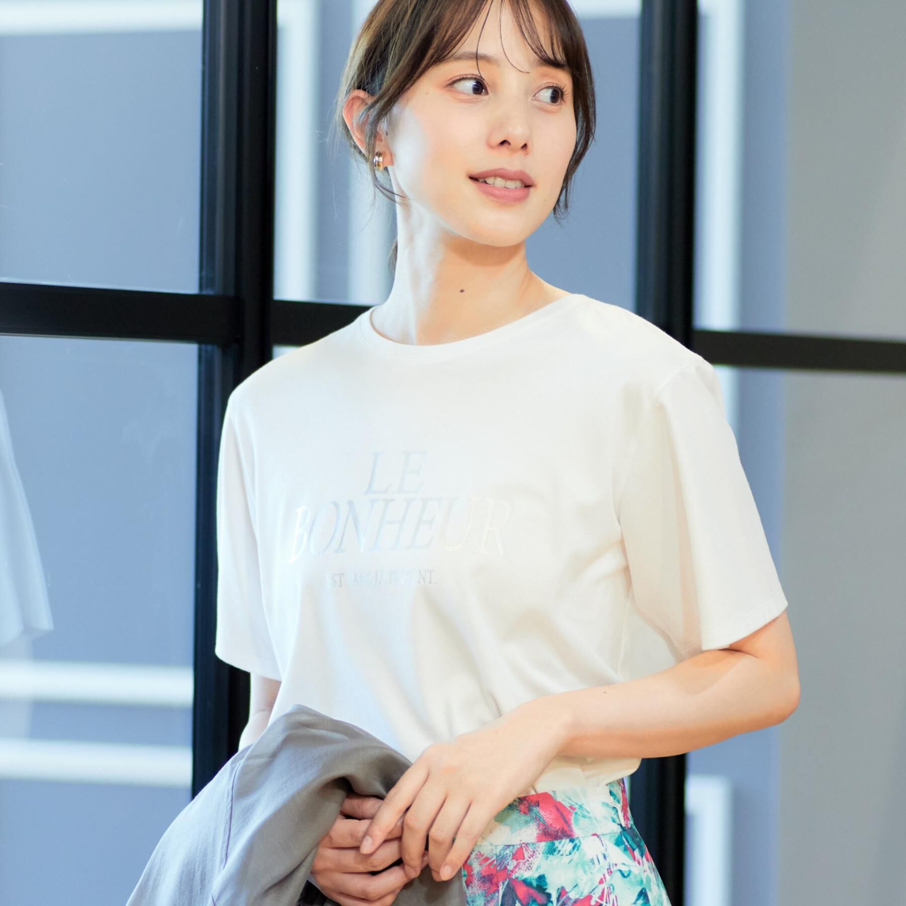 COUP DE CHANCE「【手洗い可／日本製】半袖ロゴTシャツ」|Tシャツ・カットソー|