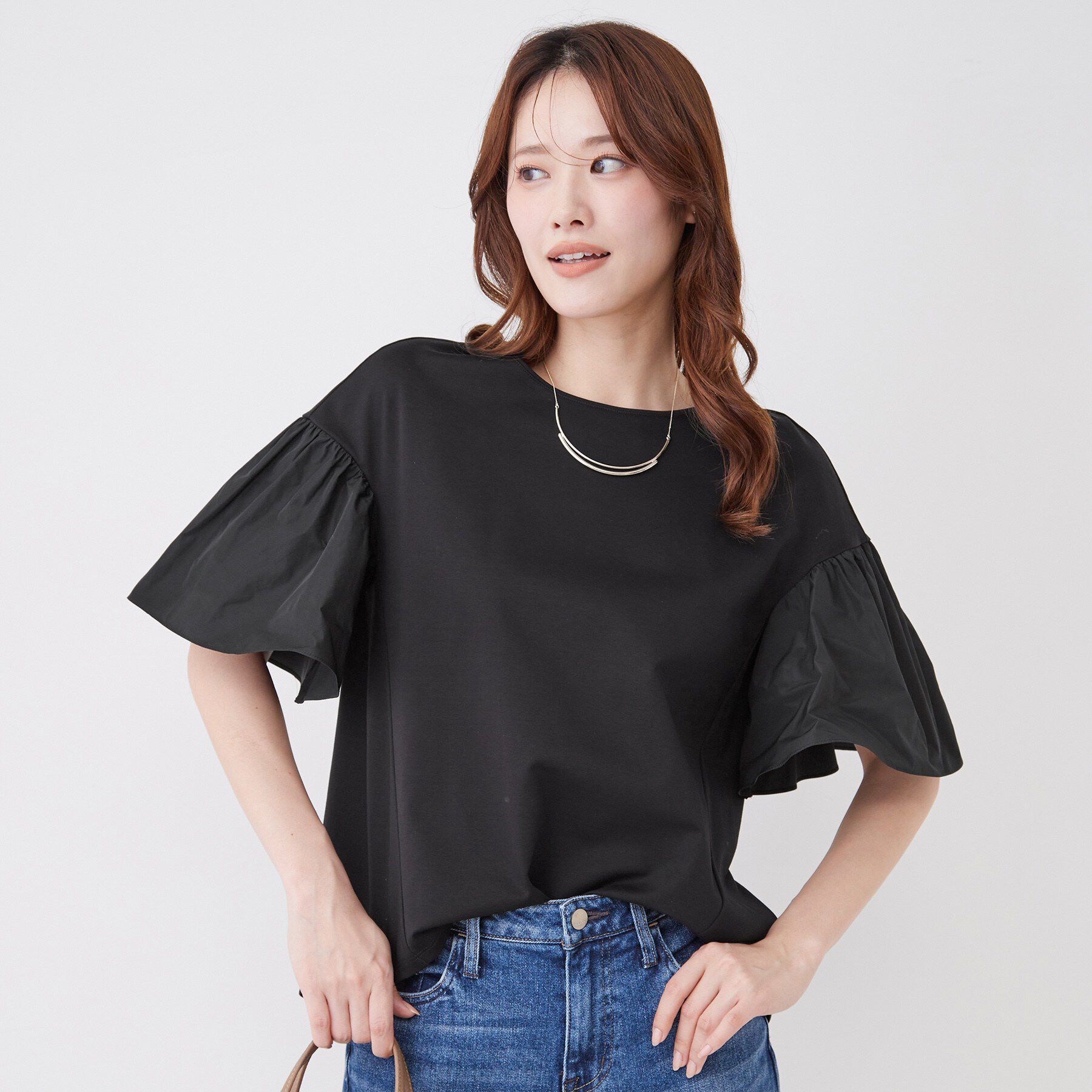 COUP DE CHANCE「【手洗い可／日本製】フレアスリーブプルオーバー」|Tシャツ・カットソー|