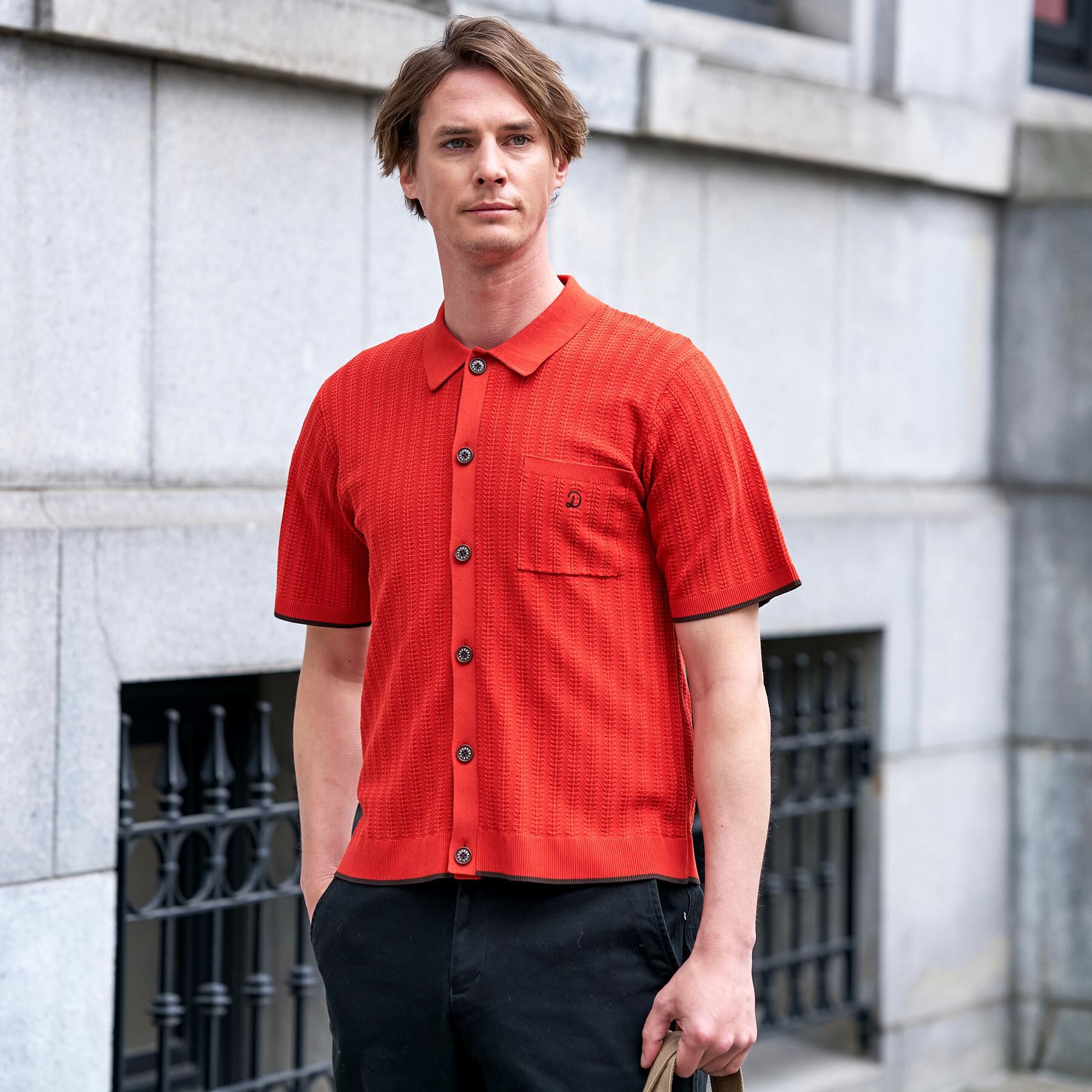 DRESSTERIOR「【Safari5月号掲載】ウォッシャブル キューバニットシャツ」|ニット・セーター|