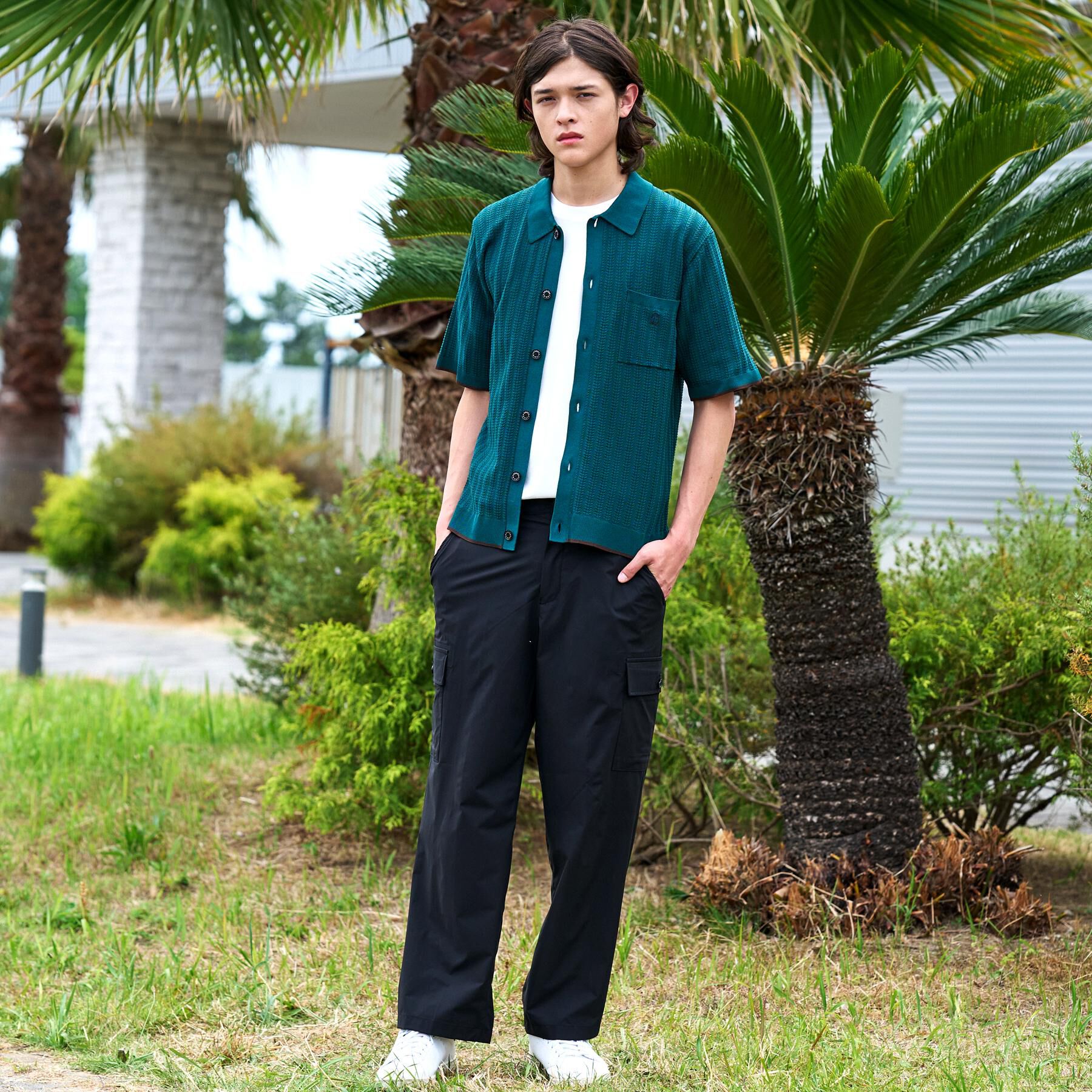 DRESSTERIOR「【Safari5月号掲載】ウォッシャブル キューバニットシャツ」|ニット・セーター|