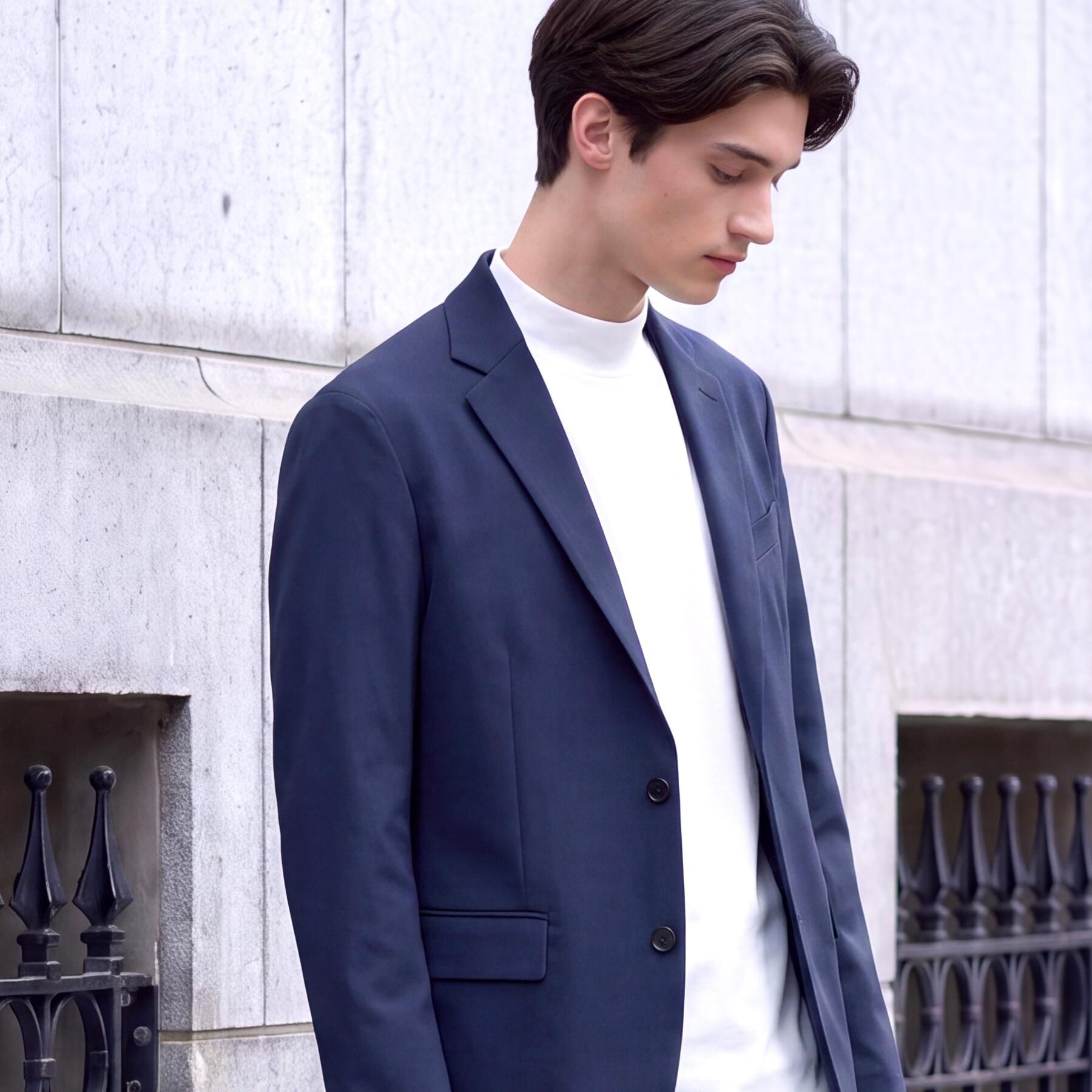 DRESSTERIOR「【接触冷感／抗菌防臭／消臭】ICE CLEAR COTTON モックネックTシャツ」|Tシャツ・カットソー|