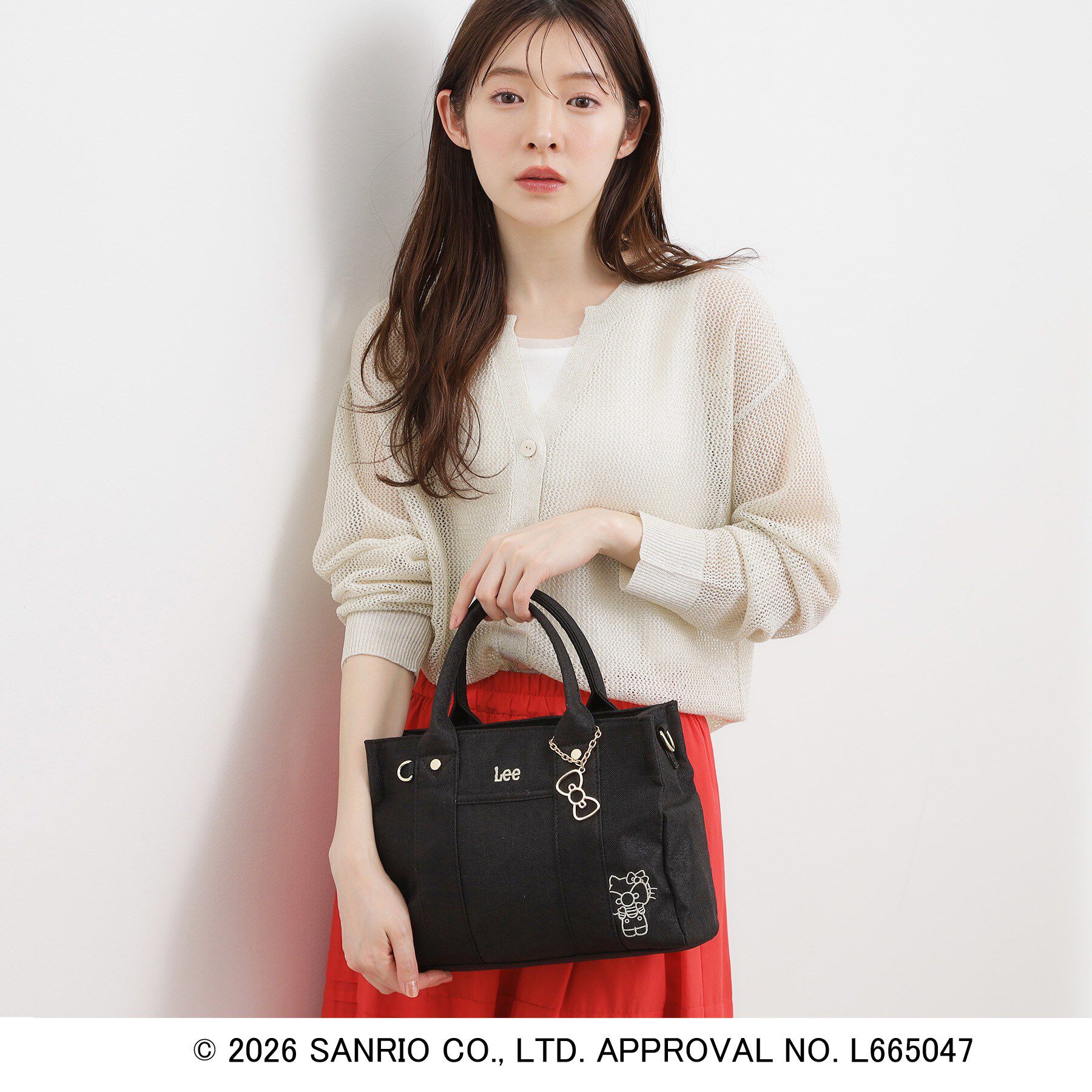 grove「【ハローキティ】Leeスクエア2WAYトート」|トートバッグ|