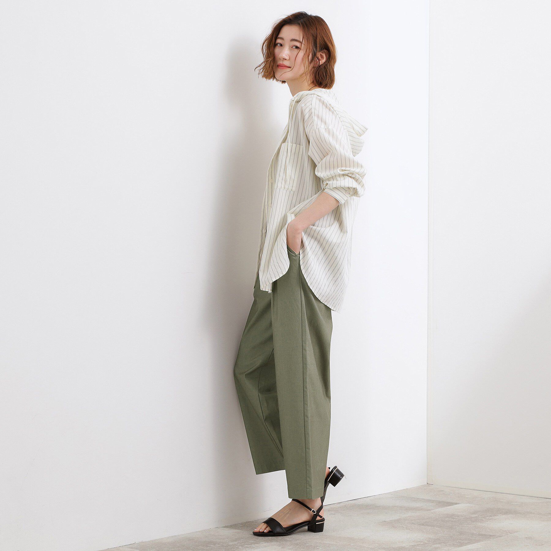 grove「【シリーズ累計13万枚/ひんやり・UV】ハイパーストレッチ ワイドクロップドパンツ」|その他|
