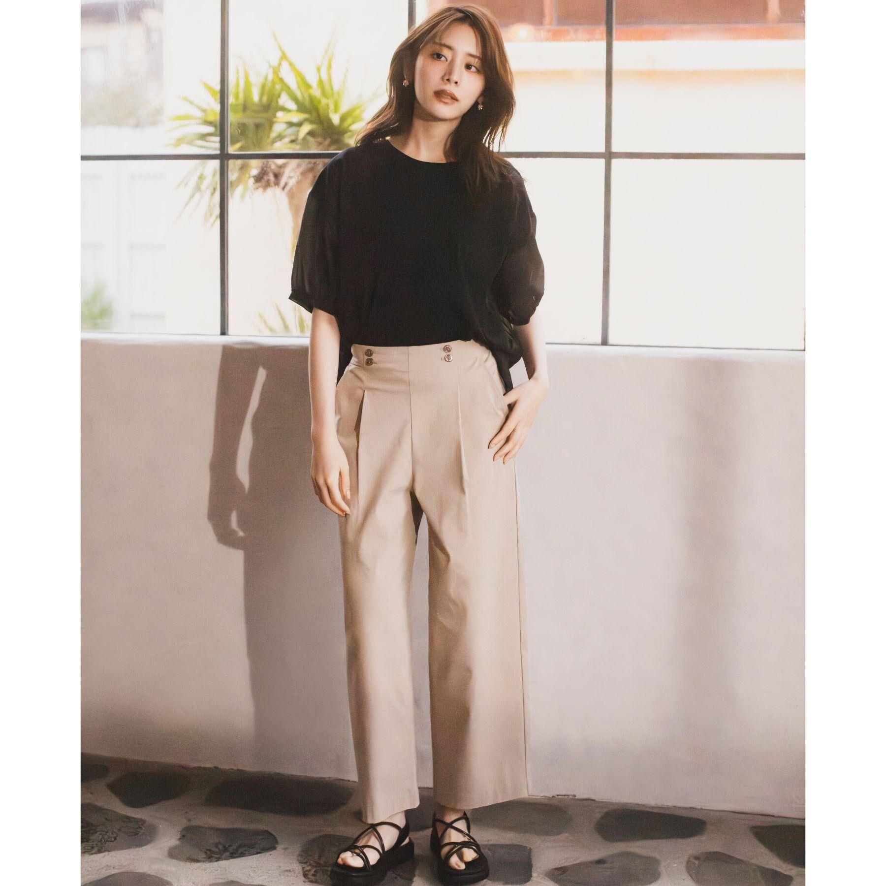 grove「【貴島明日香さん着用/UVカット】体型カバー叶う、バックプリーツTシャツ」|Tシャツ・カットソー|