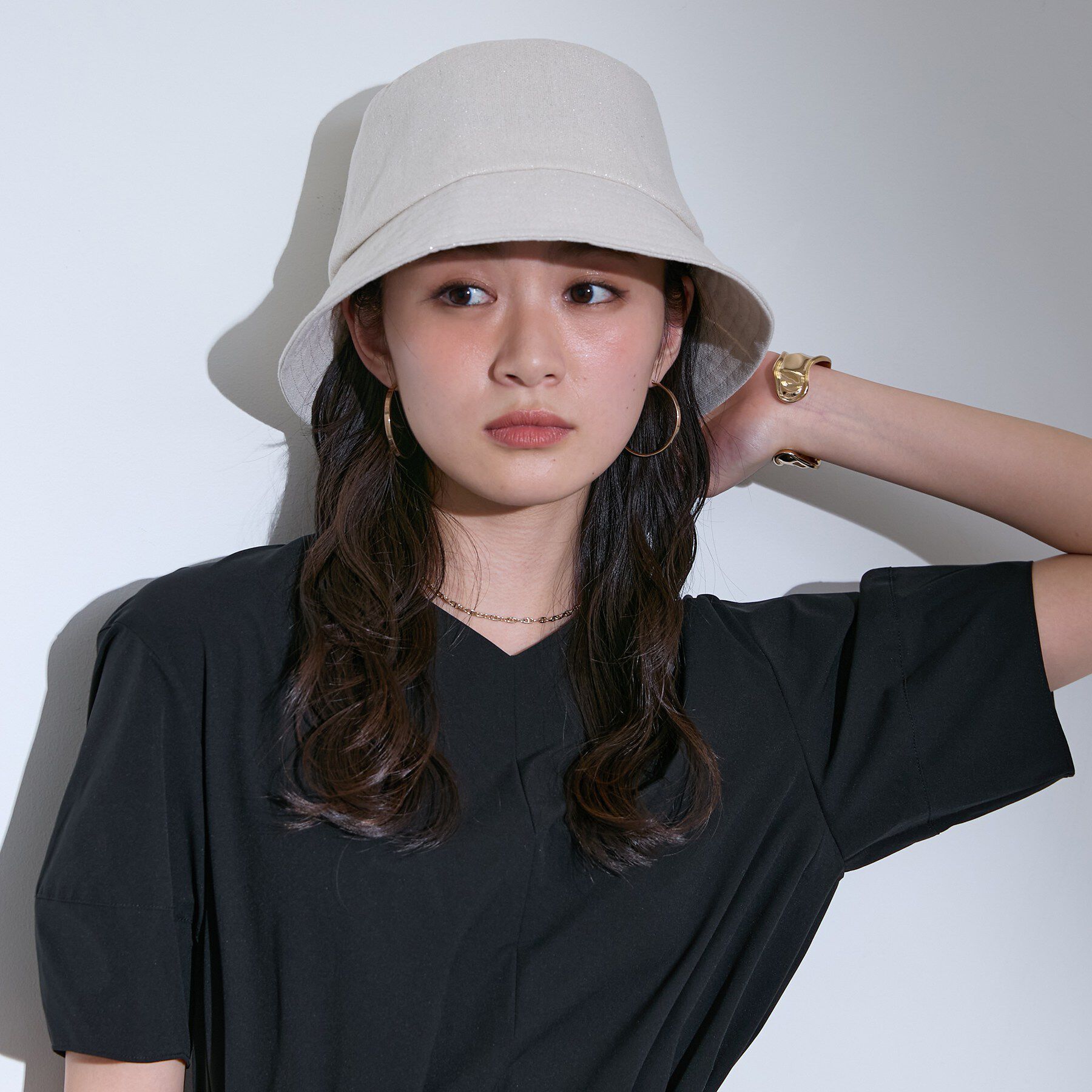 INDIVI「【大人カジュアル／コットン混】バケットハット」|ハット|