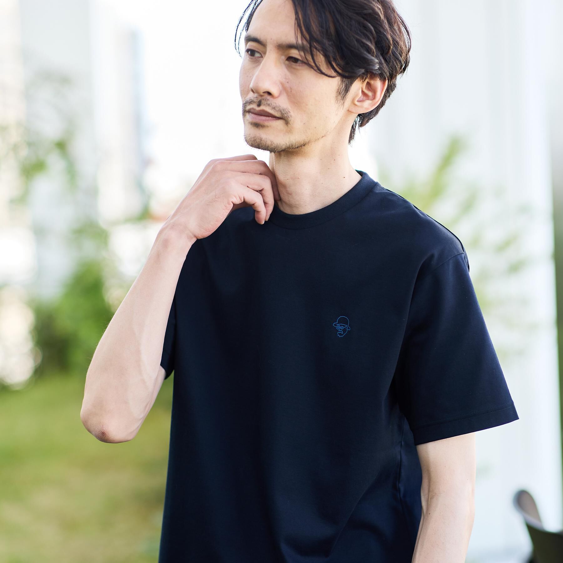 TAKEO KIKUCHI「ワンストローク刺繍 半袖 Tシャツ」|Tシャツ・カットソー|