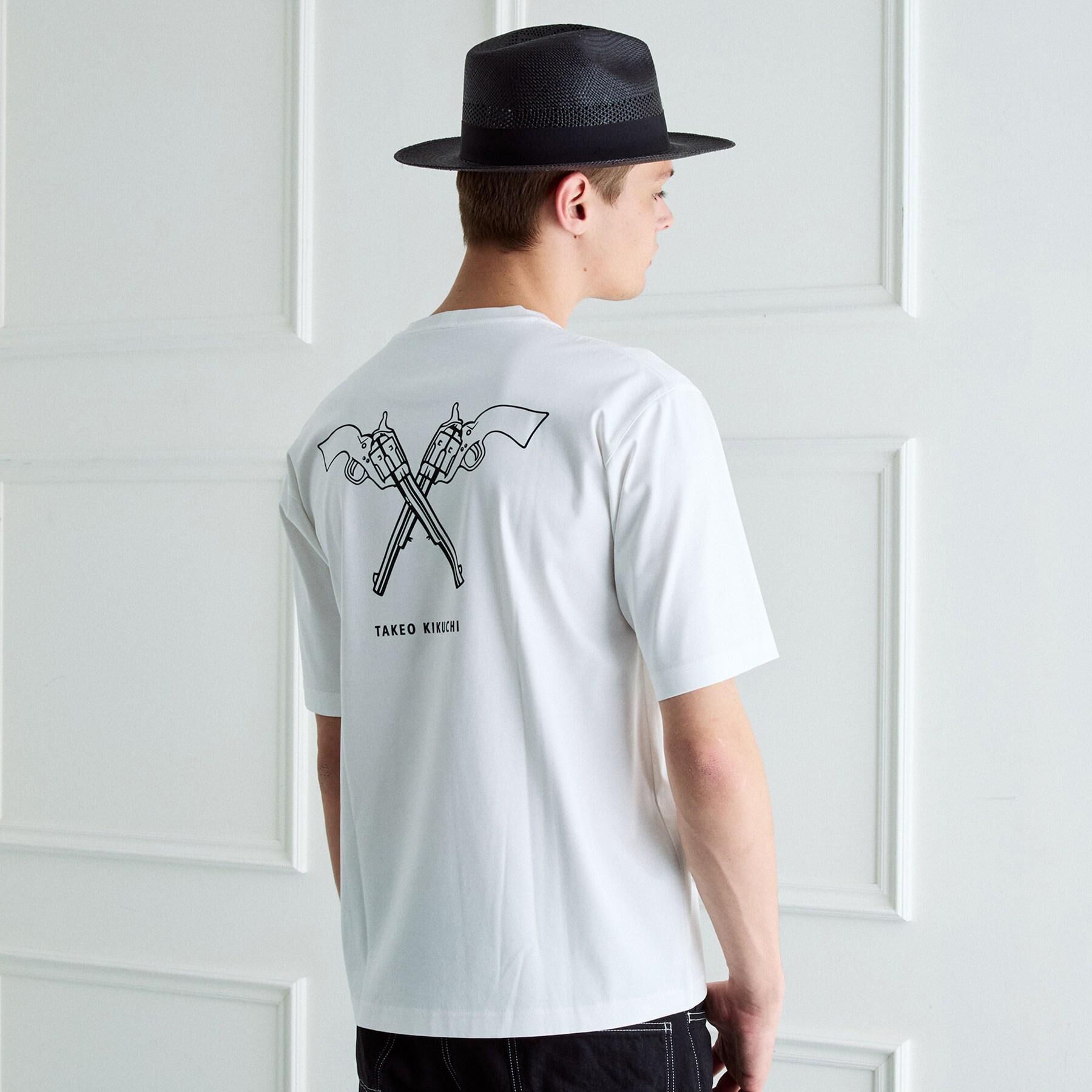 TAKEO KIKUCHI「【BOWLER HAT LABEL】アイスクリアコットン バッククロスピストル 半袖Tシャツ」|Tシャツ・カットソー|