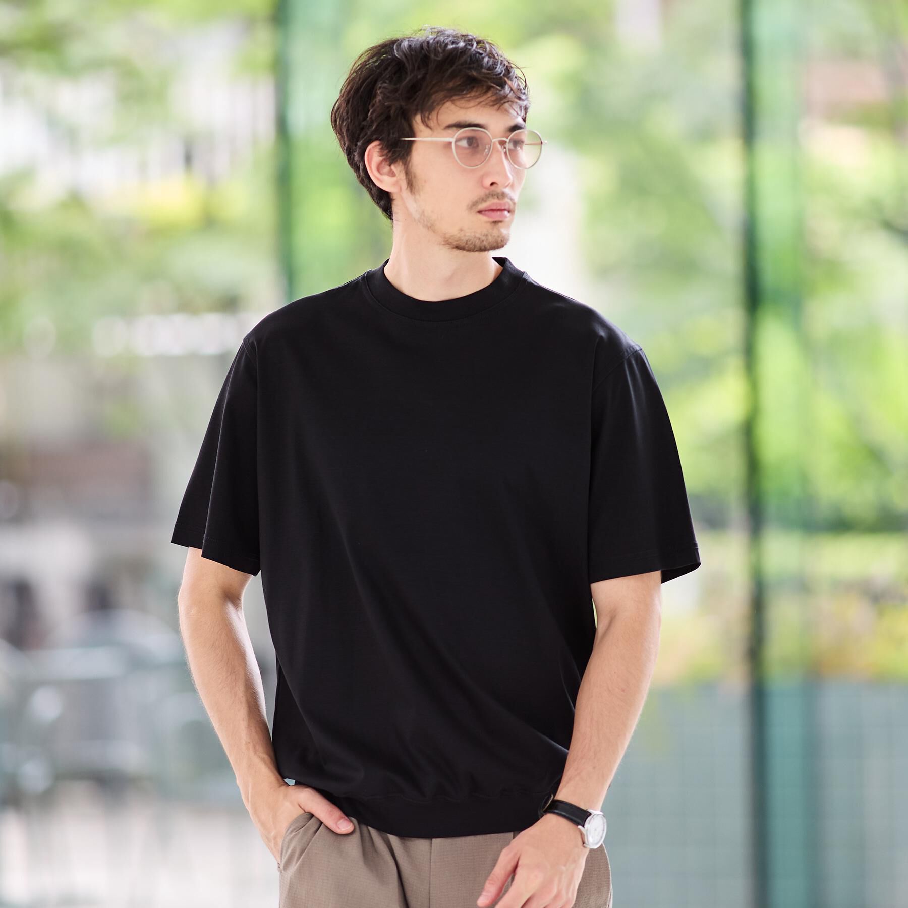TAKEO KIKUCHI「【接触冷感】アイスクリアコットン Tシャツ」|Tシャツ・カットソー|