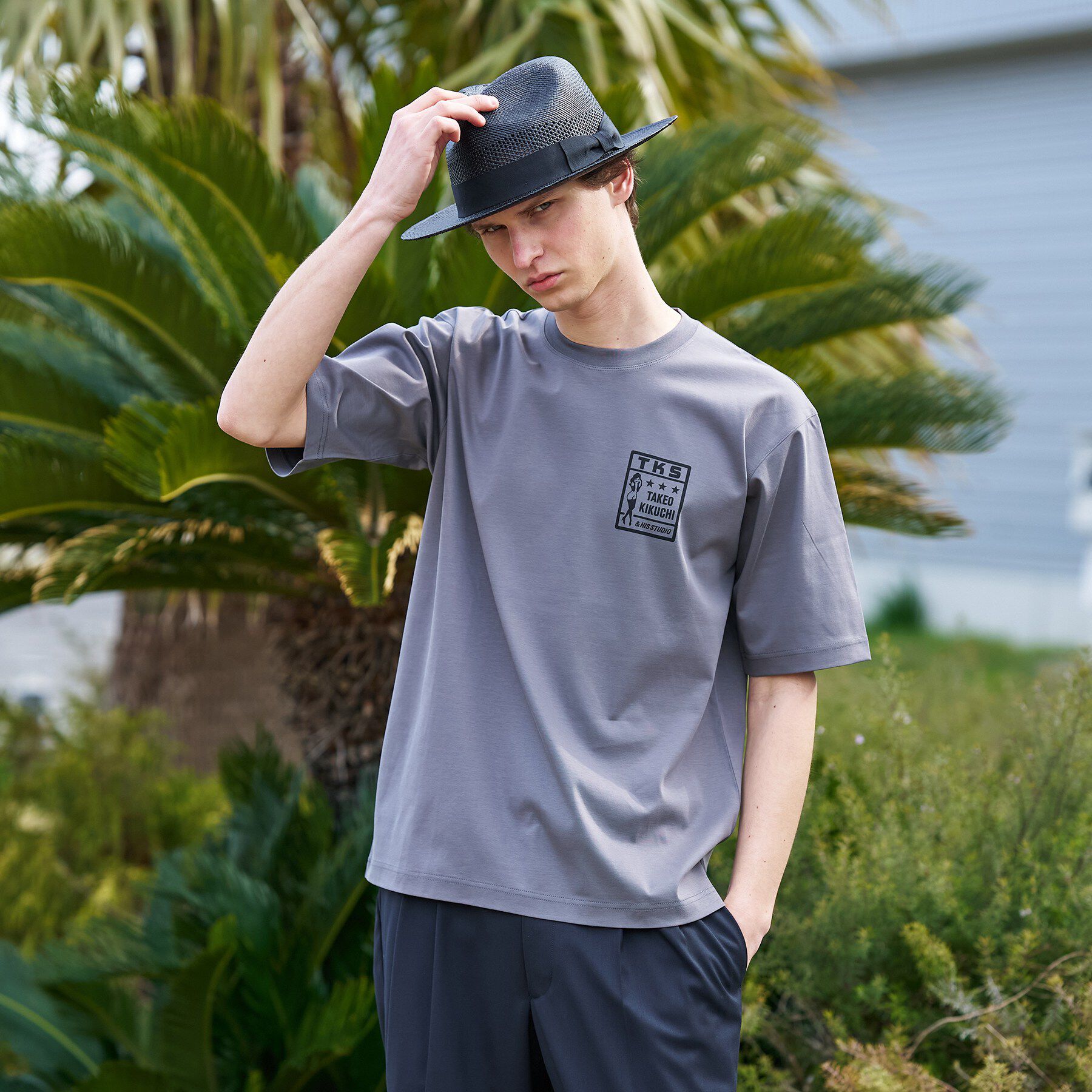 TAKEO KIKUCHI「【BOWLER HAT LABEL】アイスクリアコットン ラッキーセブン 半袖Tシャツ」|Tシャツ・カットソー|