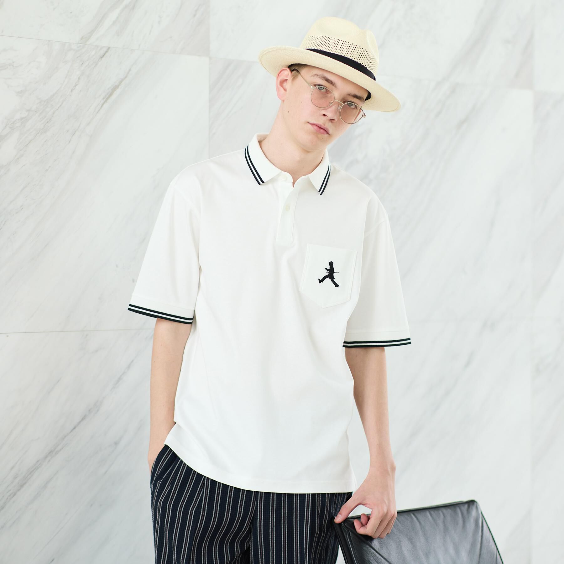 TAKEO KIKUCHI「【BOWLER HAT LABEL】アイスクリアコットン ボーラーハットウォーカー ポロシャツ」|ポロシャツ|