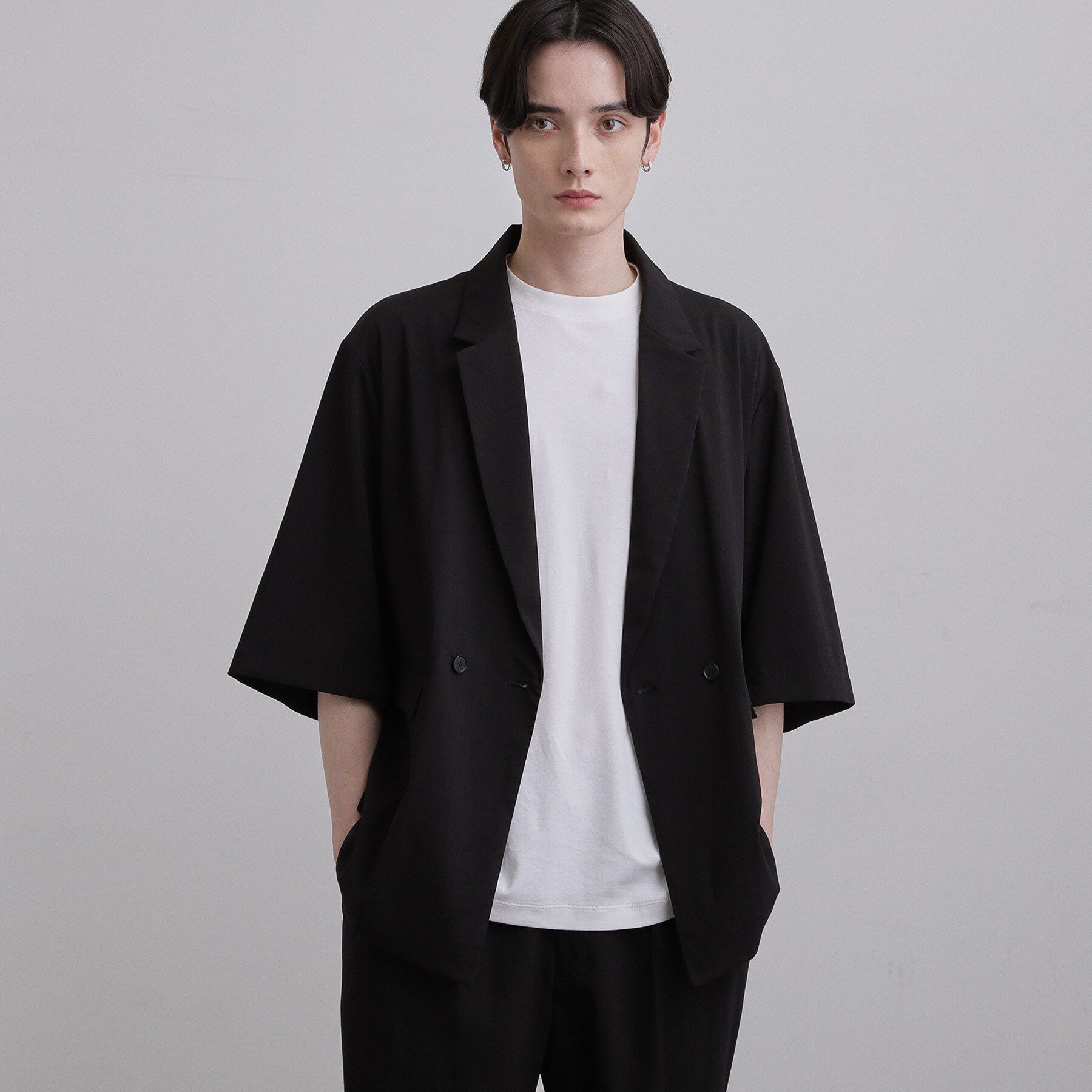 tk.TAKEO KIKUCHI「【接触冷感／UVCUT／セットアップ対応可】COOL PLAY5部袖ジャケット」|テーラードジャケット|