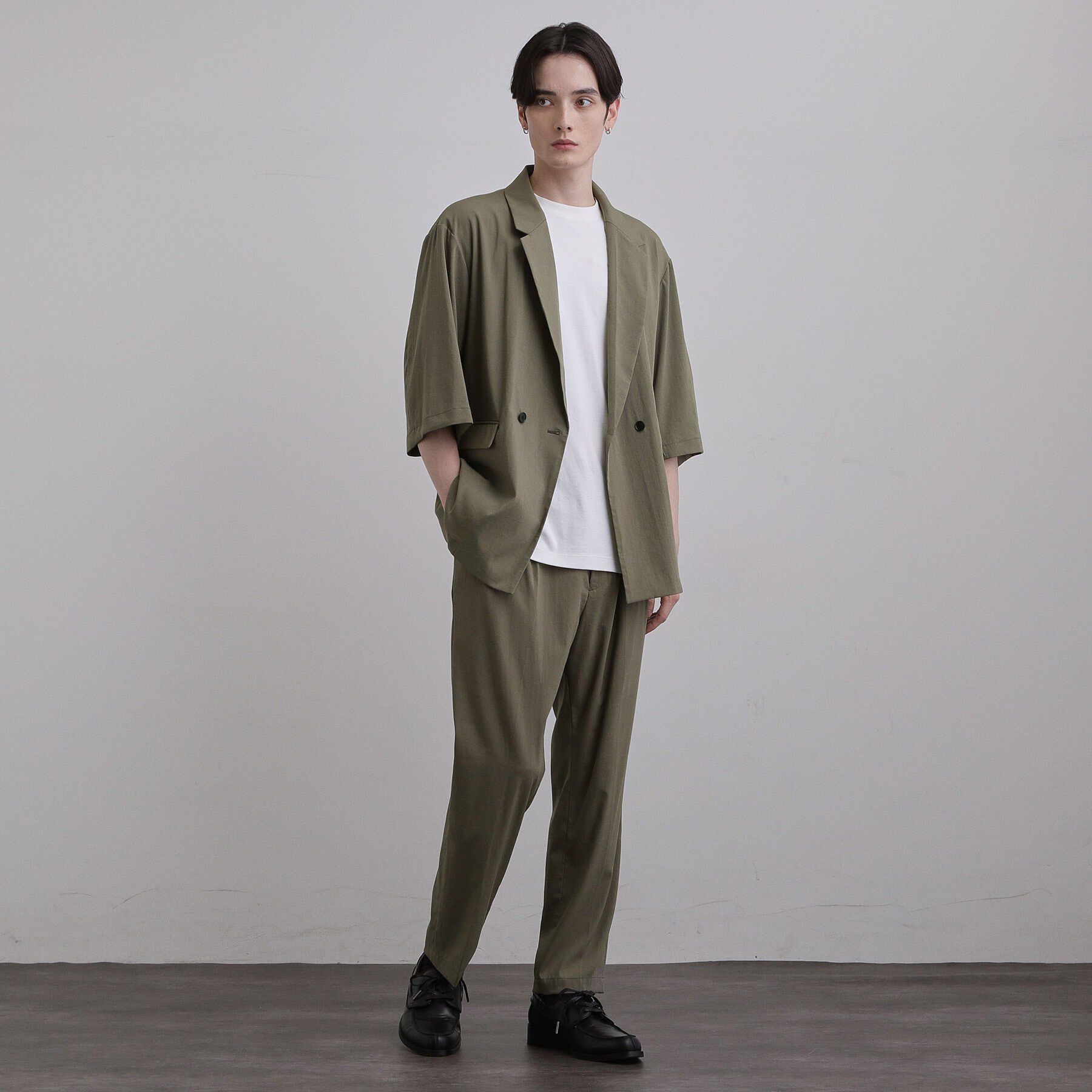 tk.TAKEO KIKUCHI「【接触冷感／UVCUT／セットアップ対応可】COOL PLAY5部袖ジャケット」|テーラードジャケット|