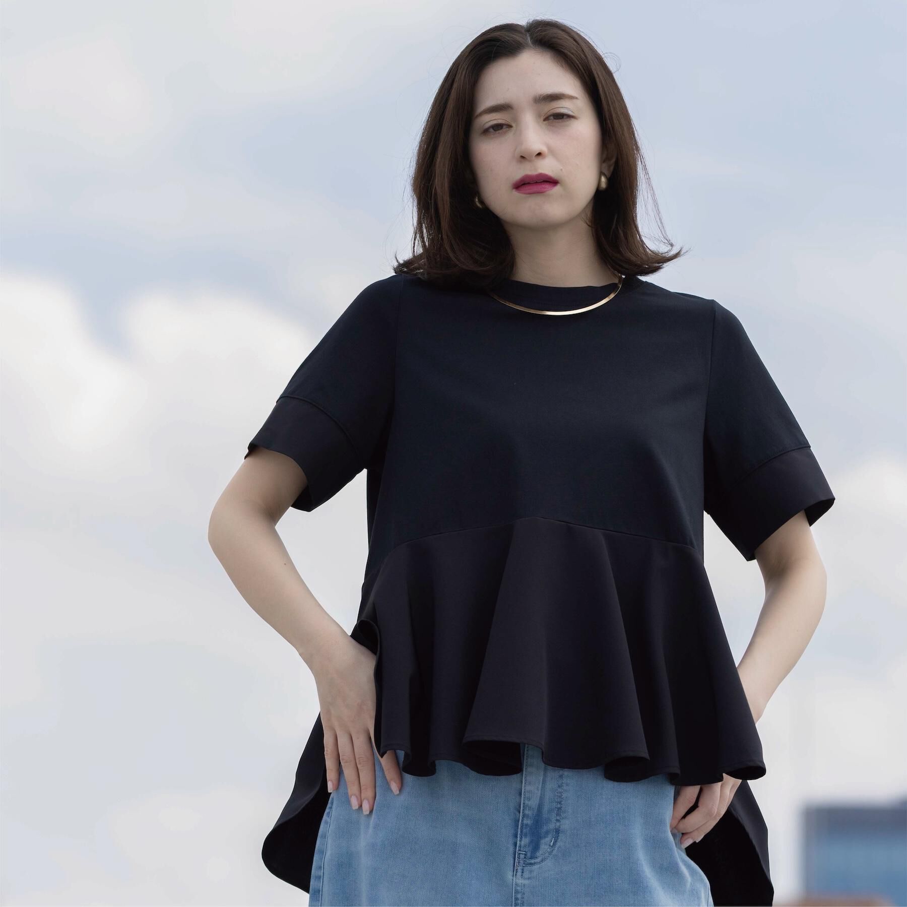 OPAQUE.CLIP「ペプラム切替ドッキングトップス」|Tシャツ・カットソー|
