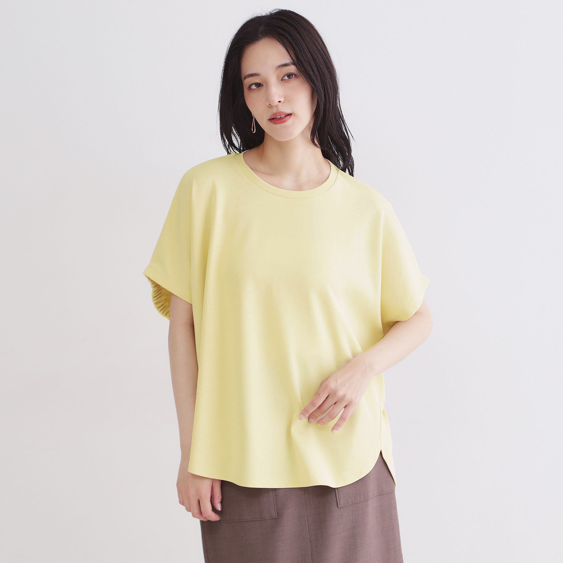 OPAQUE.CLIP「【UV／吸水速乾】リラクシードルマントップス／セットアップ対応可《洗濯機OK》」|Tシャツ・カットソー|
