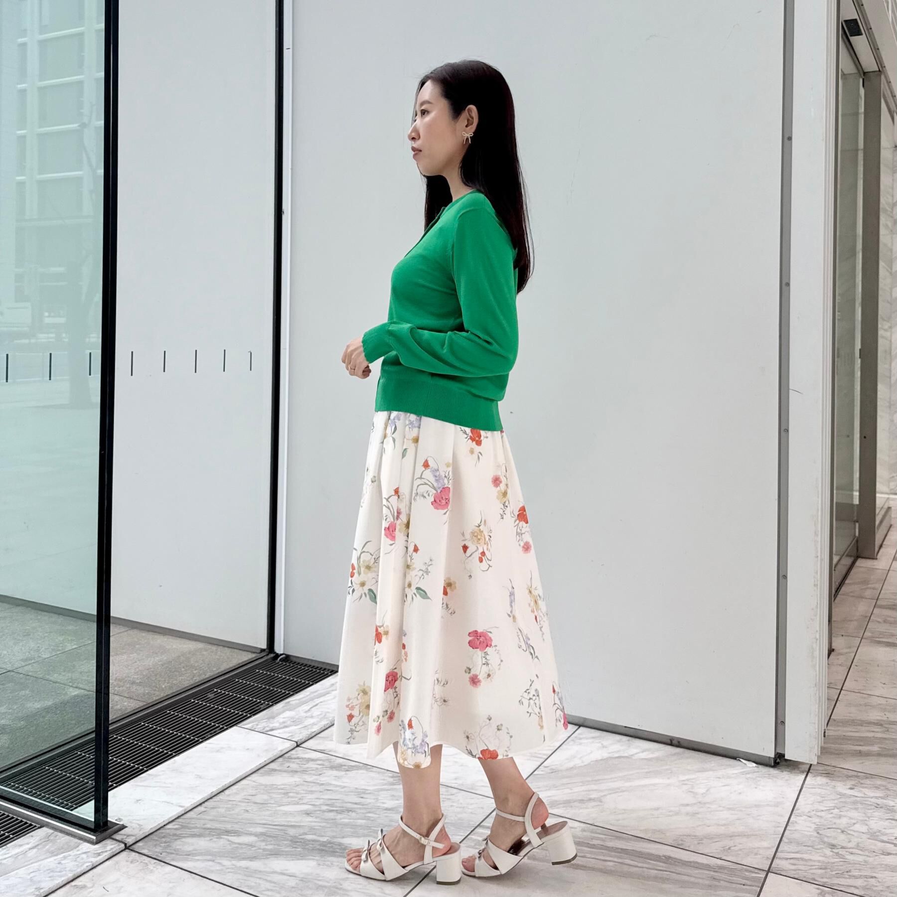 Couture broach「【洗える】パレットボイル 細リボン付きスカート」|スカート|