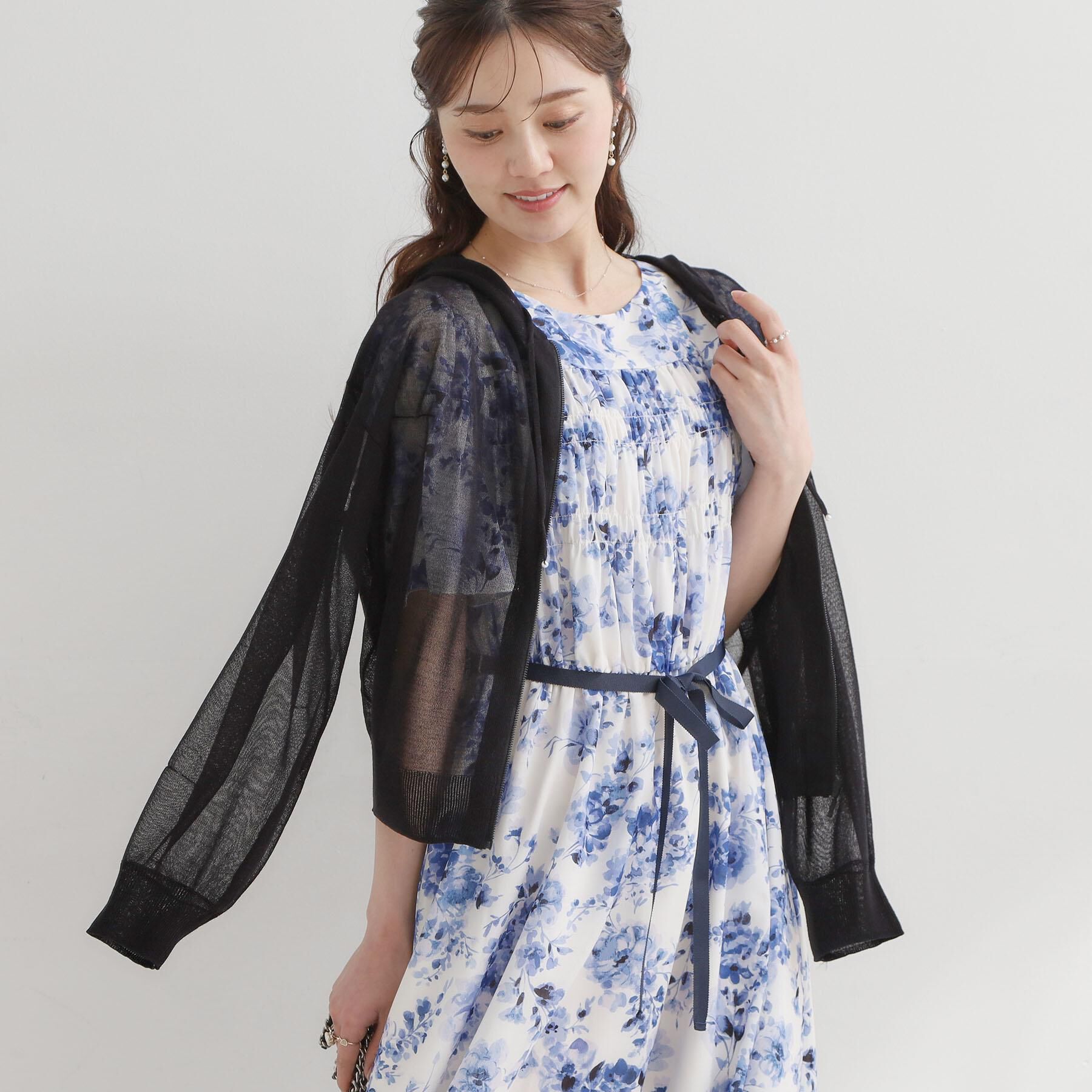 Couture broach「【洗える】LEVITAジップアップフーディー」|カーディガン|