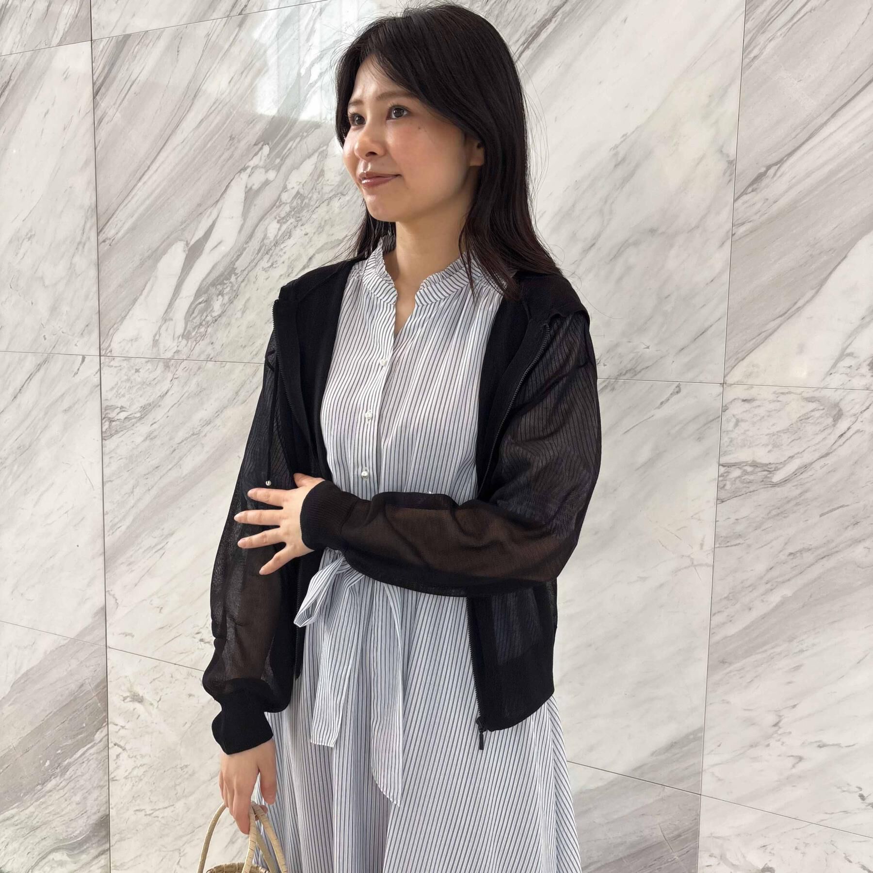 Couture broach「【洗える】LEVITAジップアップフーディー」|カーディガン|