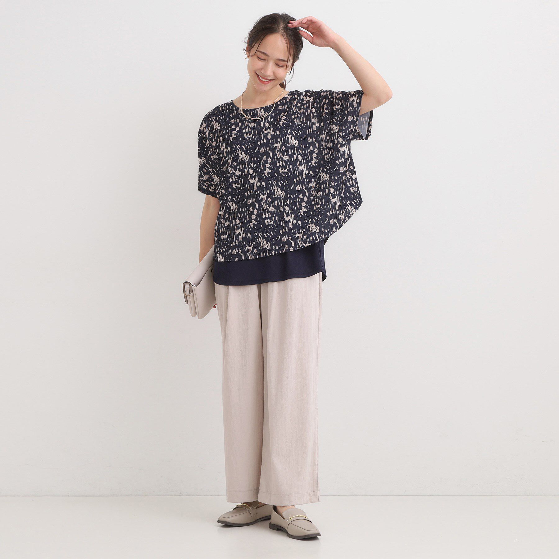 SHOO･LA･RUE「【S-LL/体型カバー】インせず着られる レイヤードトップス」|Tシャツ・カットソー|
