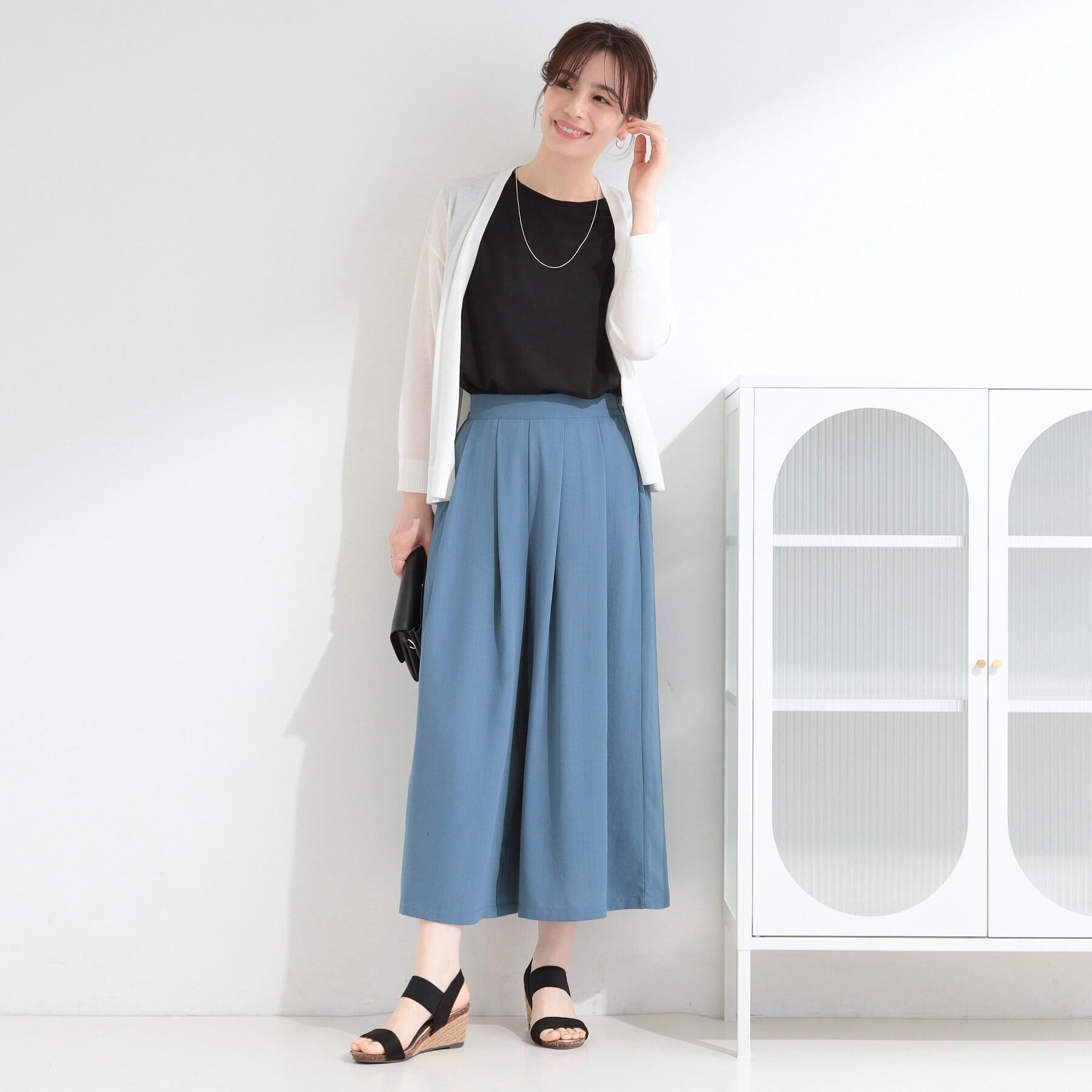 SHOO･LA･RUE「【ひんやり/洗濯機可/S-LL】オンにもオフにも マルチに使えるボタンレスカーディガン」|カーディガン|
