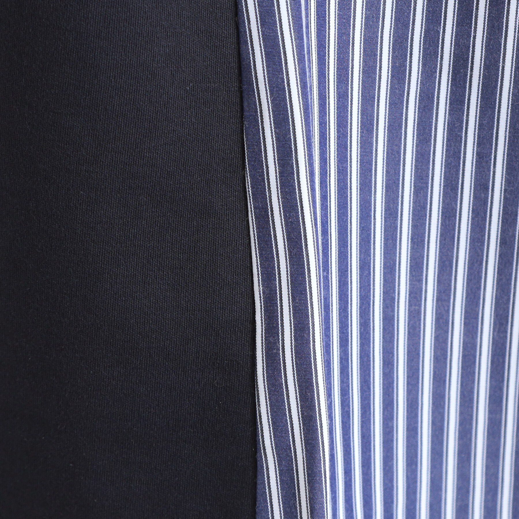 SHOO･LA･RUE「【体型カバー/S-LL】インせず着られる ひんやりシャツ素材切替Tシャツ」|Tシャツ・カットソー|